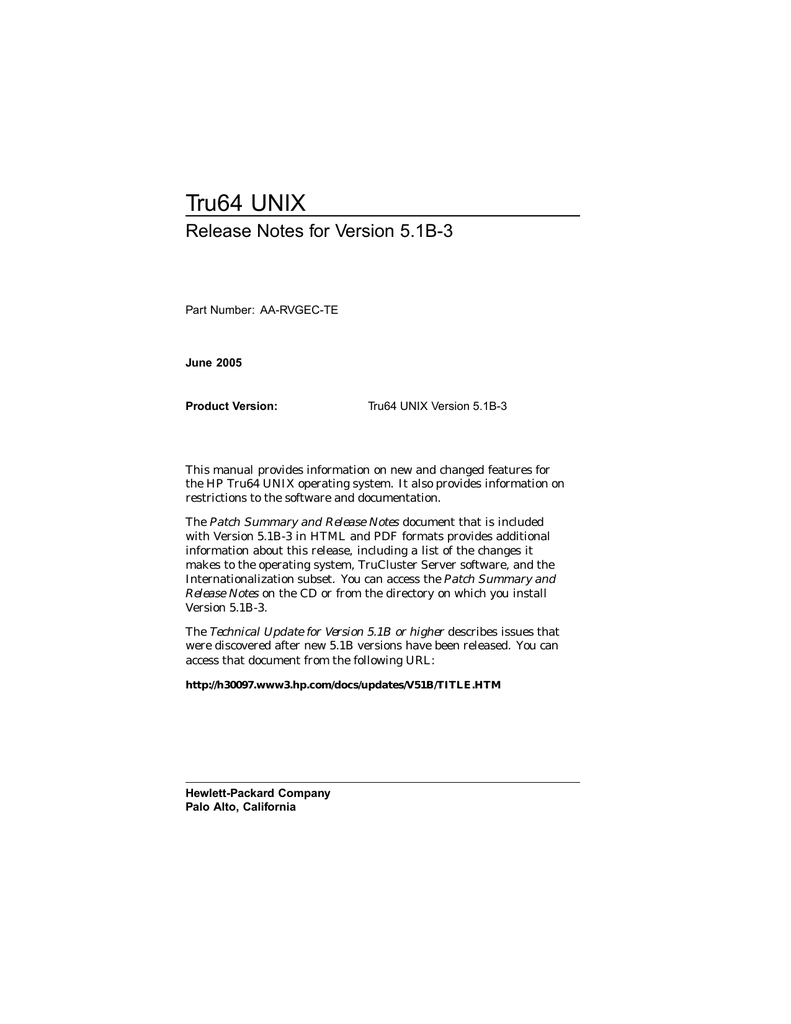 tru64 5.1b tru64 5.1b