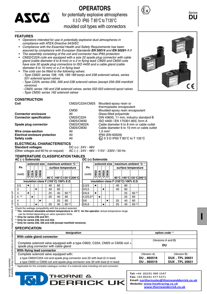 asco wpdu wsdu for potentially explosive atmospheres 3 wire solenoid valve wiring diagram asco timers with din connectors