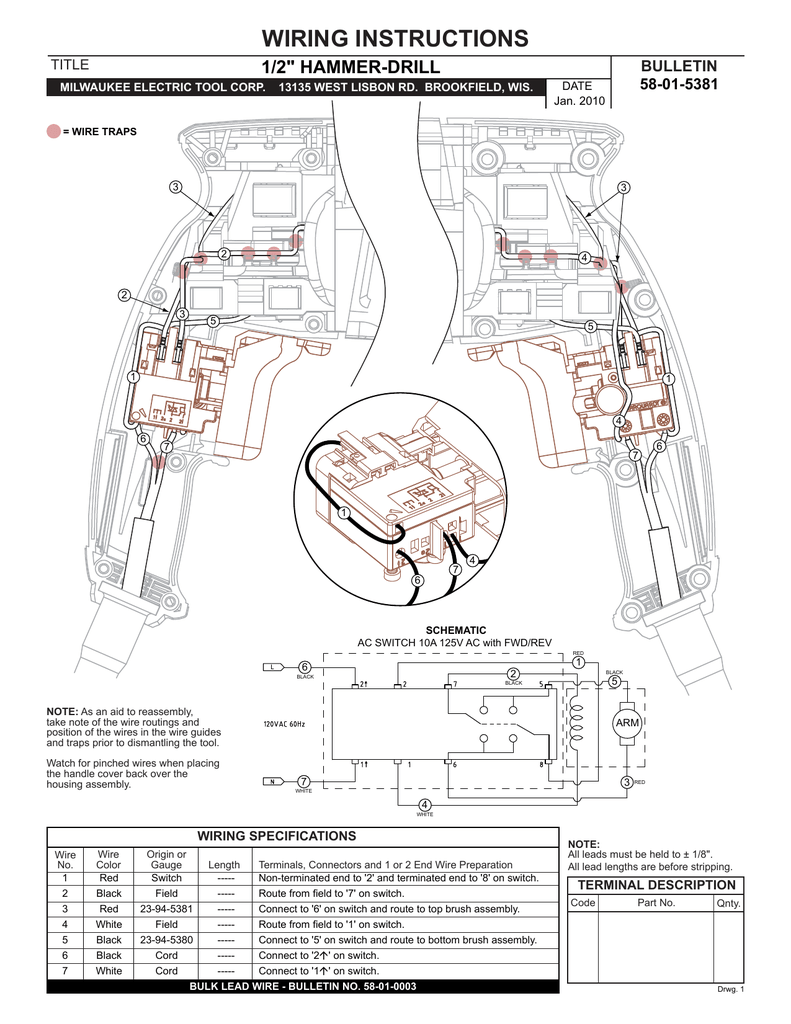 Wiring Diagram For Milwaukee Drill - Wiring Diagram
