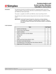 Simplex 4100U TICs, Audio Riser Modules and Network Audio Riser Controller Module Installation Instructions