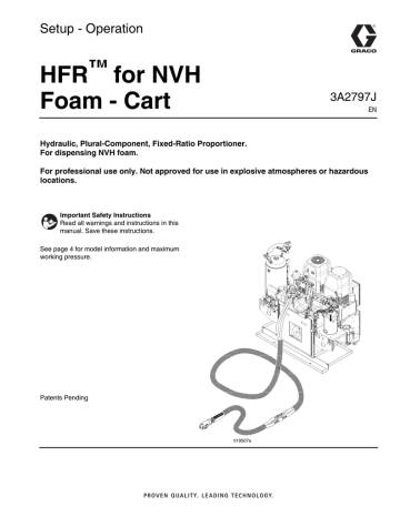 Graco 3A2797J - HFR for NVH Foam Owner's Manual | Manualzz