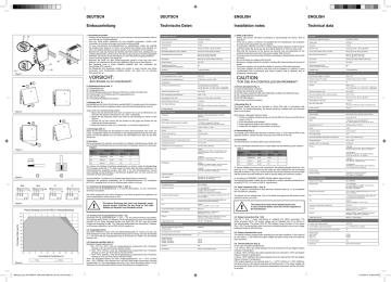DEUTSCH ENGLISH Einbauanleitung Installation notes | Manualzz