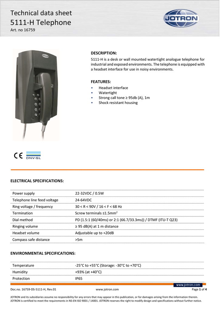 Data Sheet Ds 5111h Telephone Manualzz