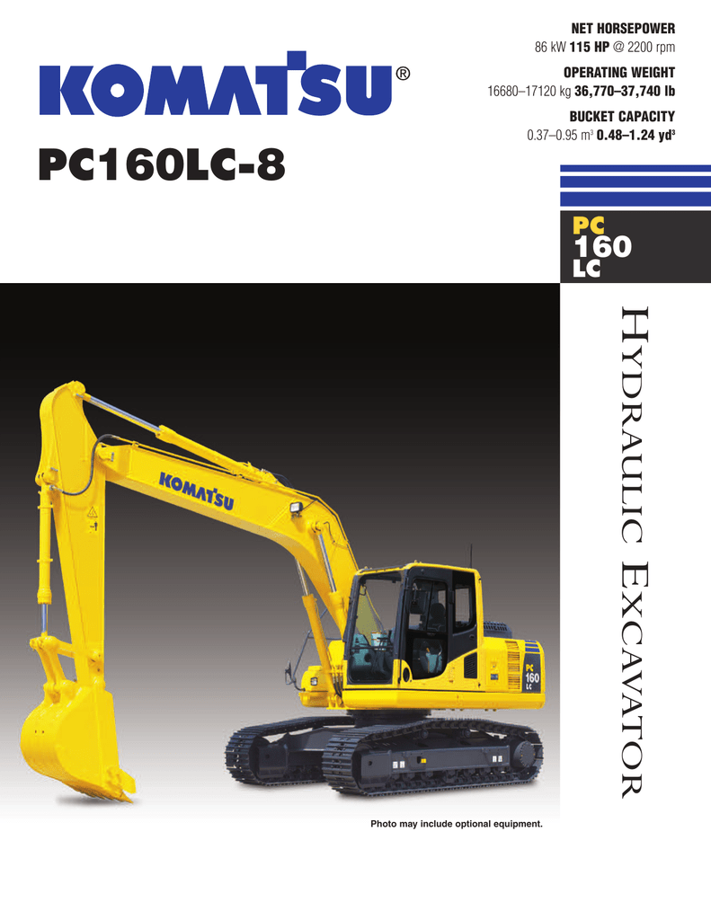 Specifications For Rent Excavator Komatsu Pc 160lc8 Manualzz