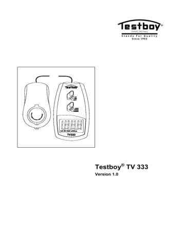 Testboy TV 333  ® | Manualzz