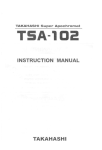 TAKAHASHI TSA 102 Instruction Manual