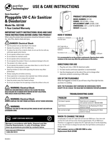 sharper image uv c plug in air sanitizer