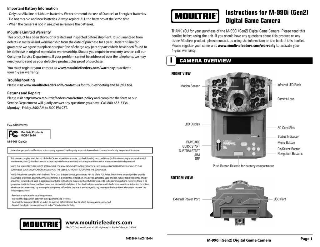 Moultrie Field Camera Instructions - Collections Photos Camera