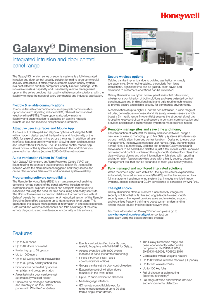 honeywell galaxy ethernet