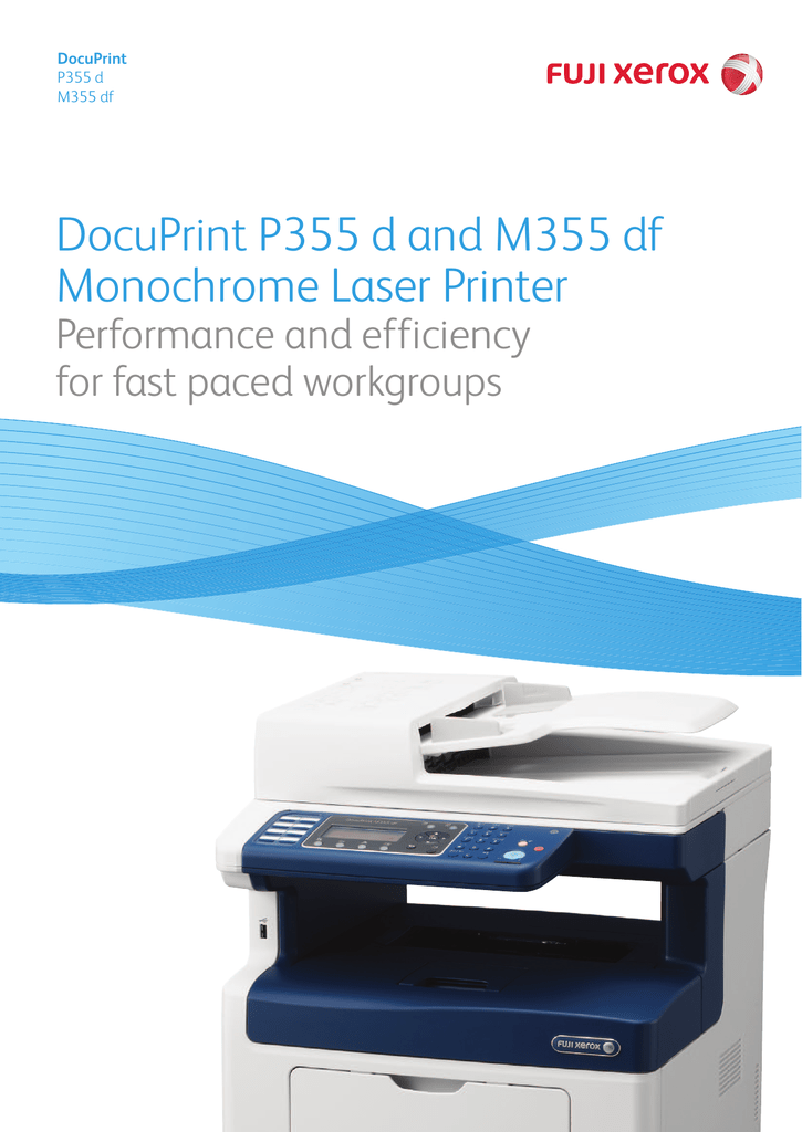 Docuprint P355 D And M355 Df Monochrome Laser Printer Manualzz