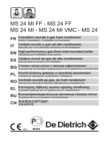 DeDietrich MS 24 MI, MS 24 MI FF, MS 24 MI VMC, MS 24, ZENA MS 24 FF Instrucțiuni de utilizare | Manualzz