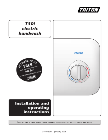 Triton T30i Installation And Operating Instructions Manual | Manualzz