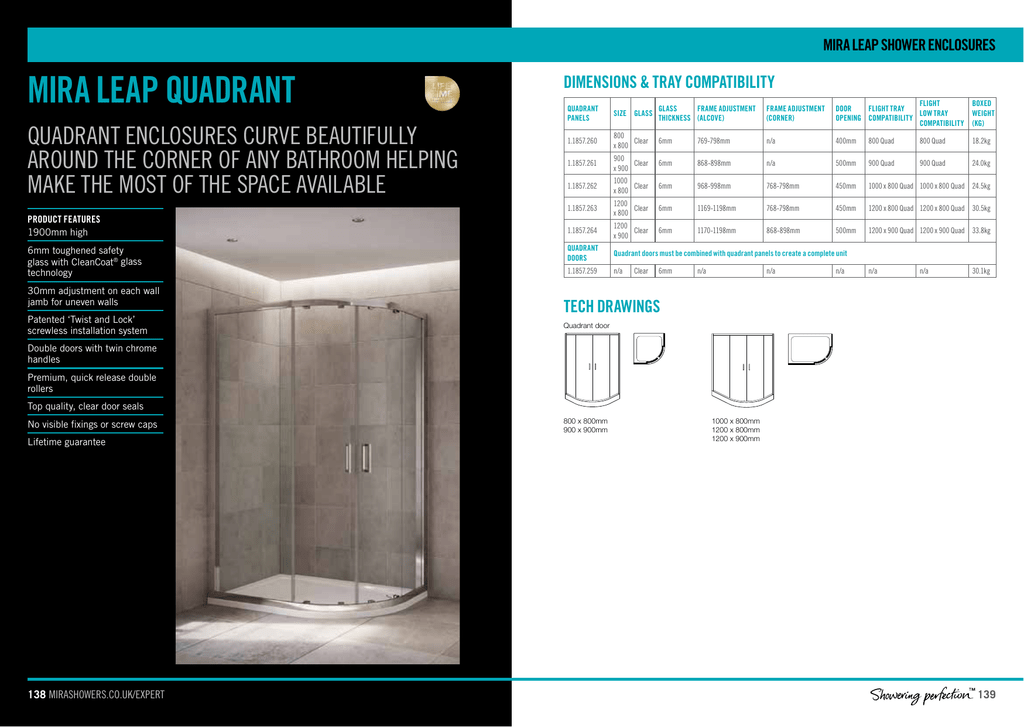 Mira Leap Quadrant Dimensions Amp Tray Compatibility Mira Leap