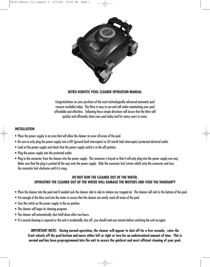 Smartpool Inc Nc31 User Manual Manualzz