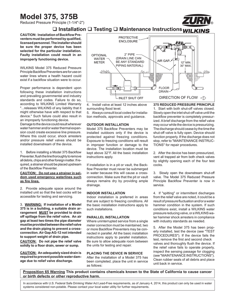 Installation And Maintenance Instructions 1 1 4 2