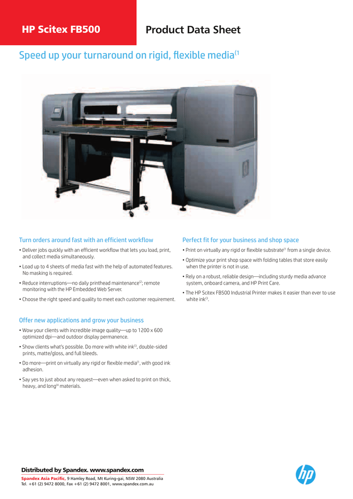 Brochure HP Scitex FB500 | Manualzz