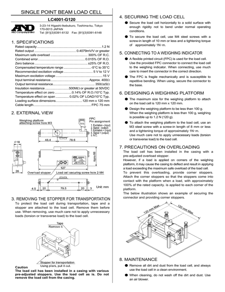 AND LC-4001-G120 User manual | Manualzz