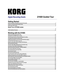 Korg D1600mkII - User guide, User manual | manualzz.com