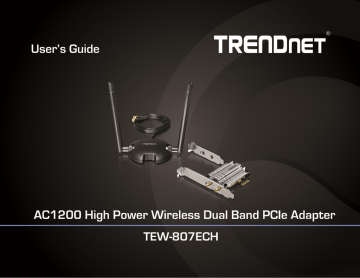 Trendnet RB-TEW-807ECH AC1200 High Power Wireless Dual Band PCIe Adapter User's Guide | Manualzz