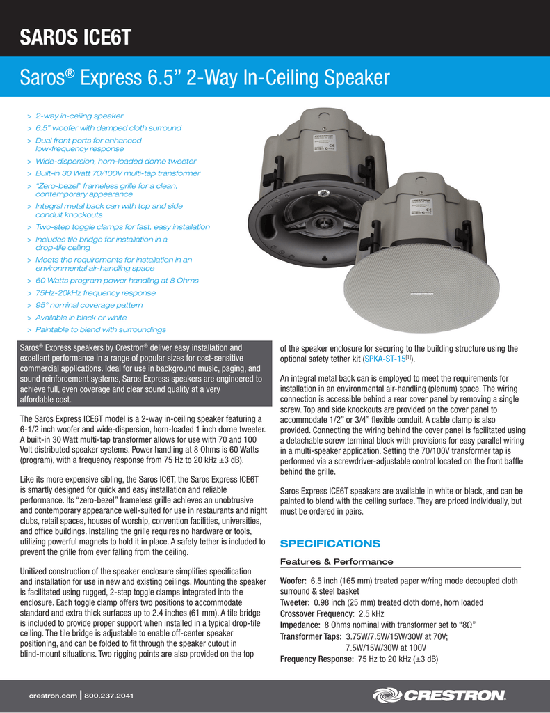 crestron in wall speakers