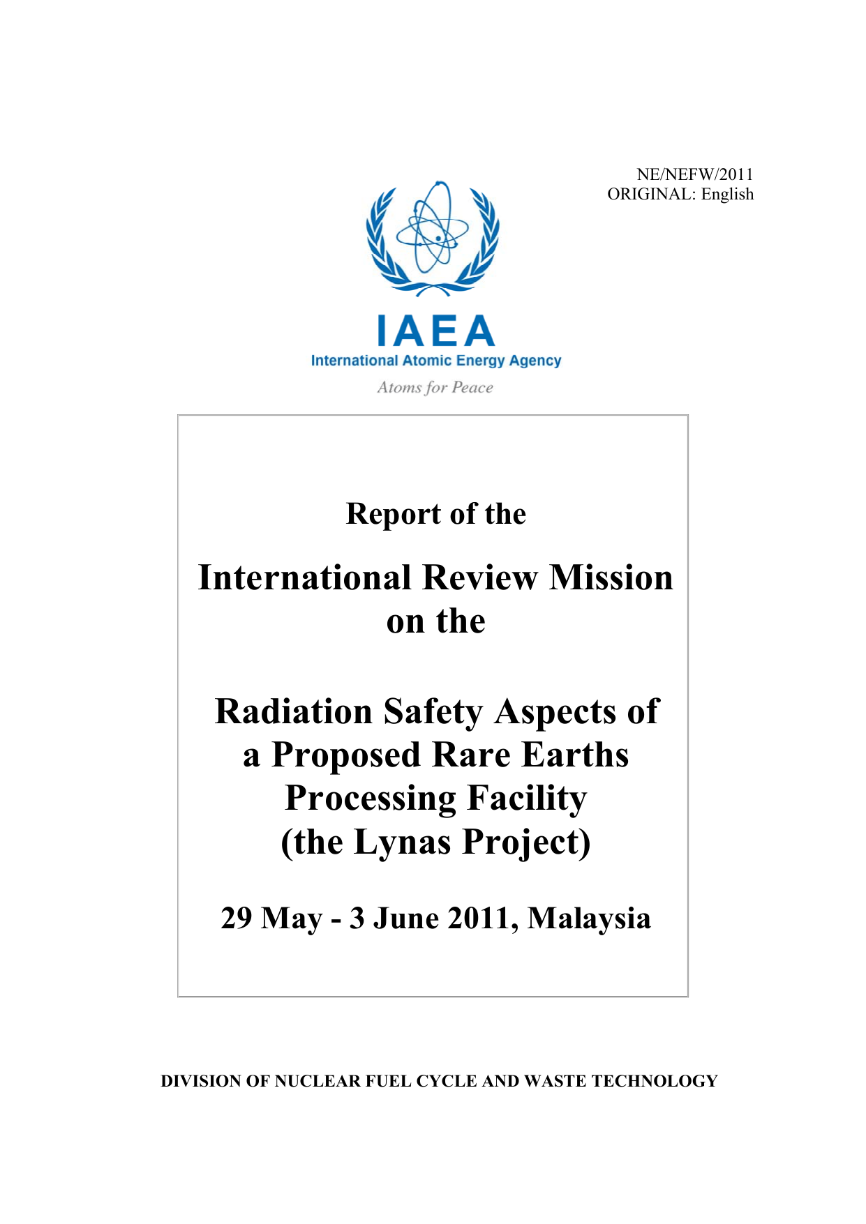 Malaysia Mission Report Lynas Project Manualzz