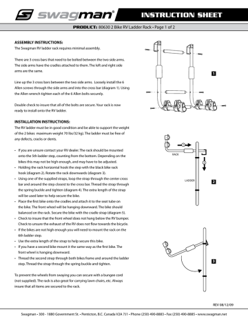 swagman ladder mount bike rack