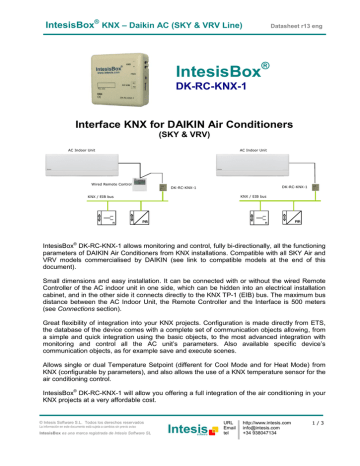 Datos Tecnicos Dkrcknx1 Manualzz