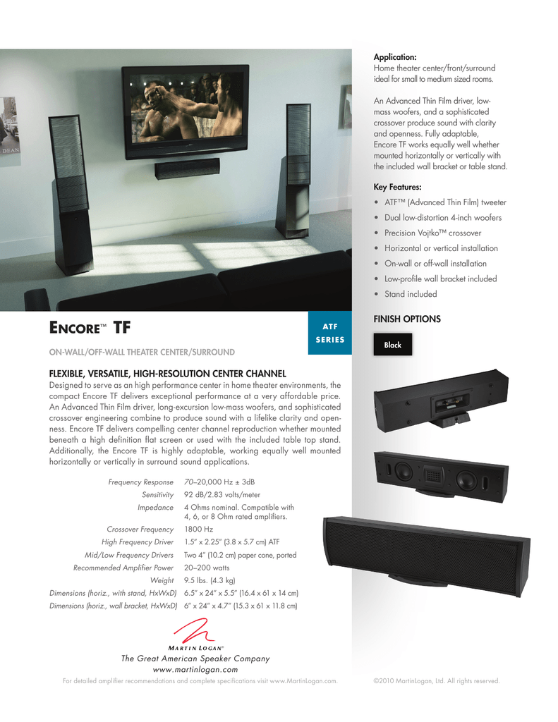 martin logan encore tf