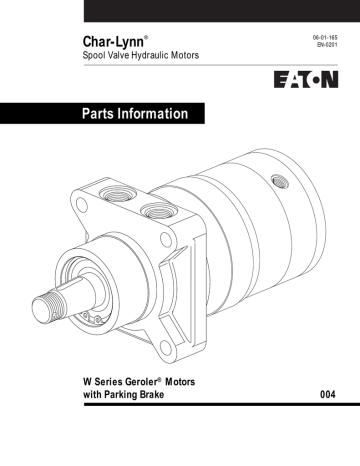 Char-Lynn W Series with Parking Brake Parts Information | Manualzz