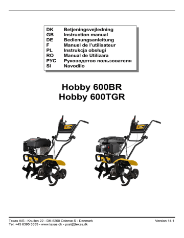 Texas Hobby 600BR, Hobby 600TGR Инструкция по применению | Manualzz