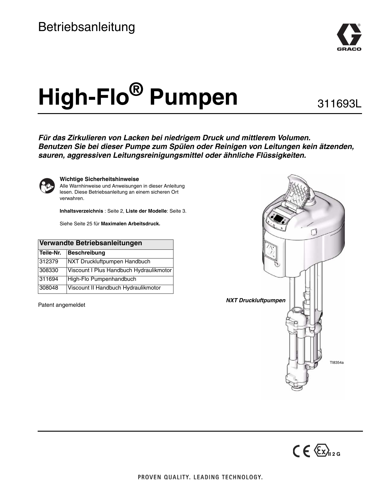Graco 311693L HighFlo Pumps Bedienungsanleitung Manualzz