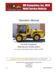 M-B Multi-Service Vehicle MSV Operation Manual