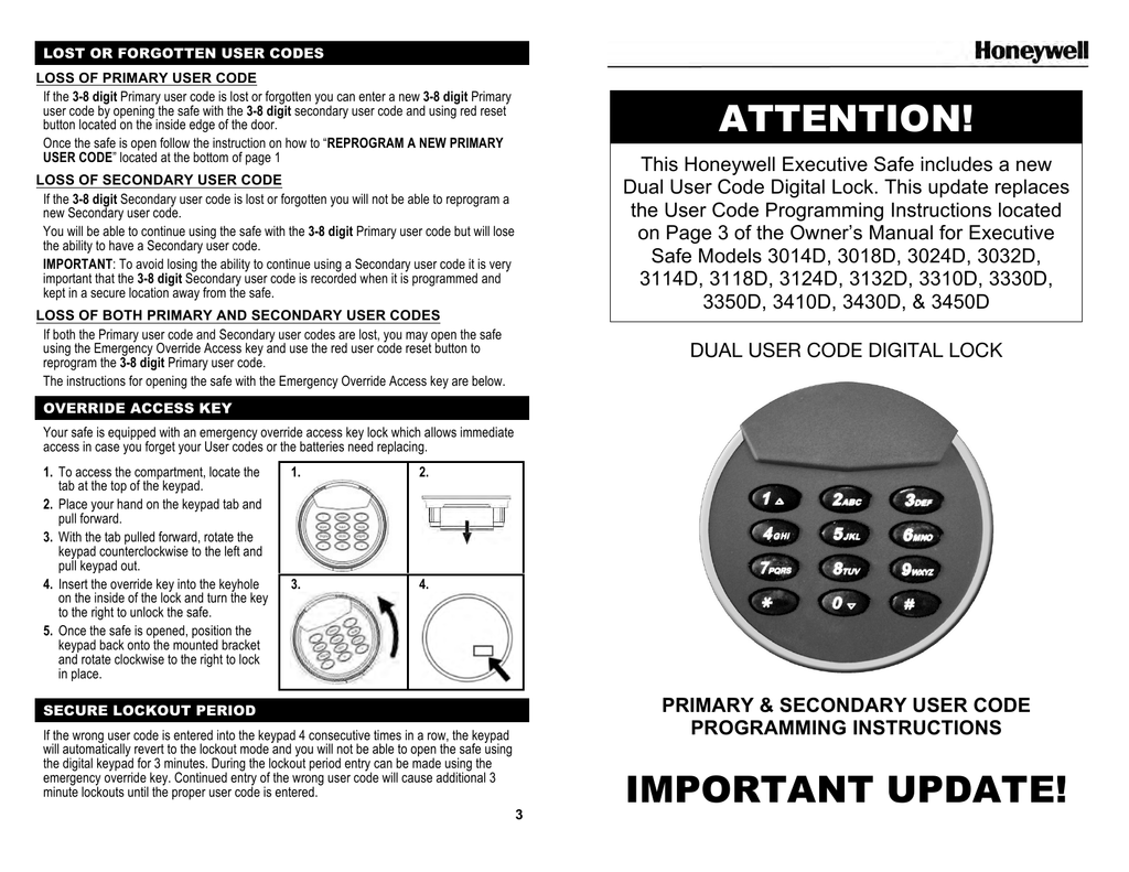 Honeywell 3024d Safe Manual For Honeywell 3024d Fire Resistant Large Executive 24 Gun Safe 13 6 Cu Ft Manualzz