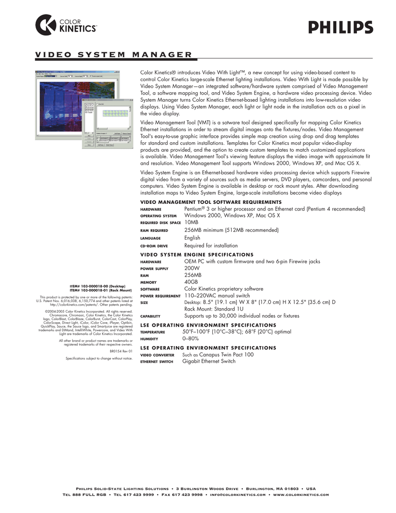 Video System Manager Data Sheet Manualzz Video System Manager Data Sheet Manualzz