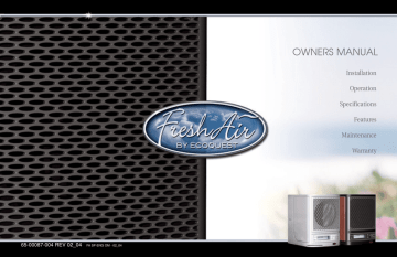 EcoQuest Fresh Air Owner's Manual | Manualzz