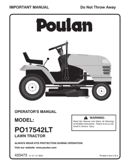 Poulan xt riding online mower 17.5 hp 42