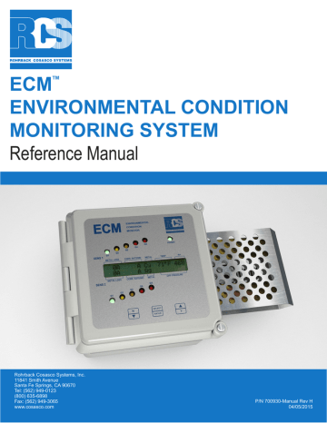 Environmental Condition Monitoring System ECM Reference Manual | Manualzz