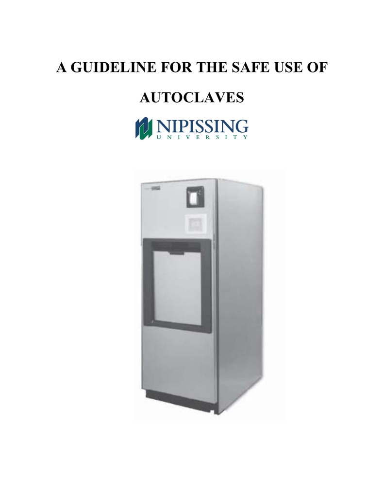NU Autoclave Guidelines Manualzz
