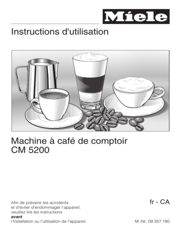 Miele Coffee System Manual Cm50 Preparation Simultanee De 2 Tasses