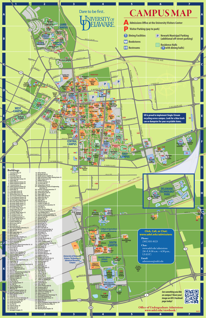 university of delaware map Campus Visitor Map Manualzz university of delaware map