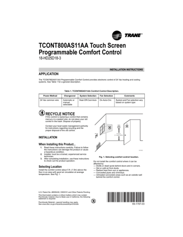 trane manualzz touch