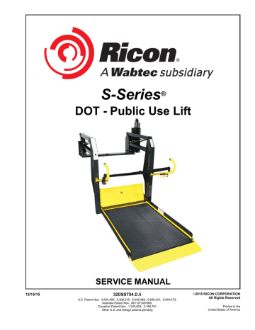 Ricon S-Series Public Use Wheelchair Lift Service Manual | Manualzz
