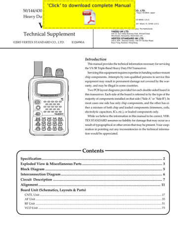 YAESU VX-5R Service Manual pages | Manualzz