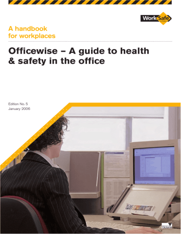 Officewise A Guide To Health And Safety In The Office A Setting Up Your Workstation