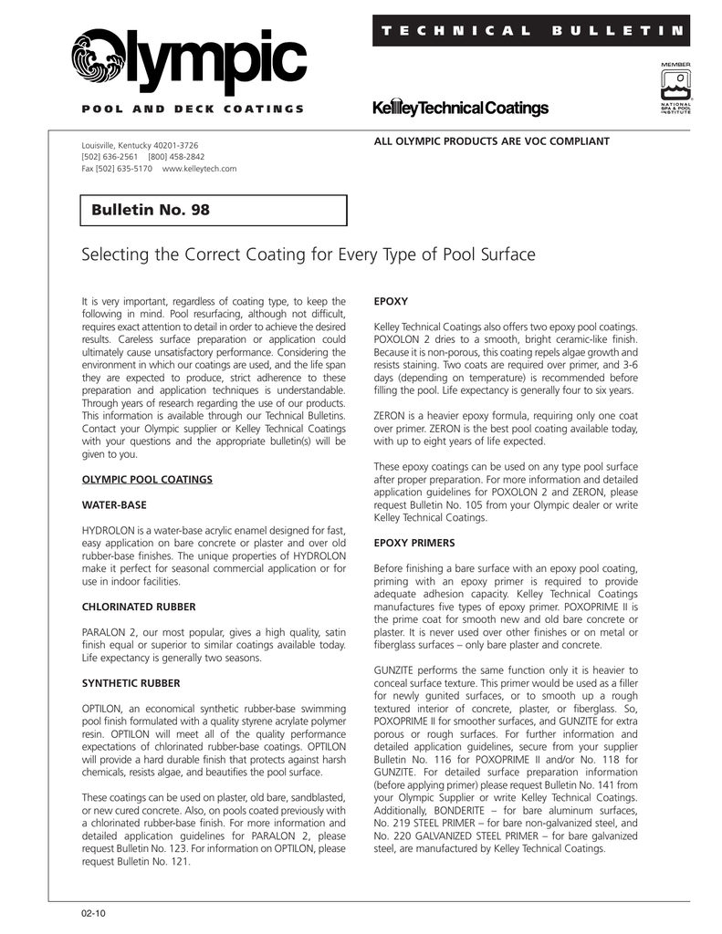 types of surface coating