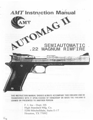 amt pistol parts amt pistol parts