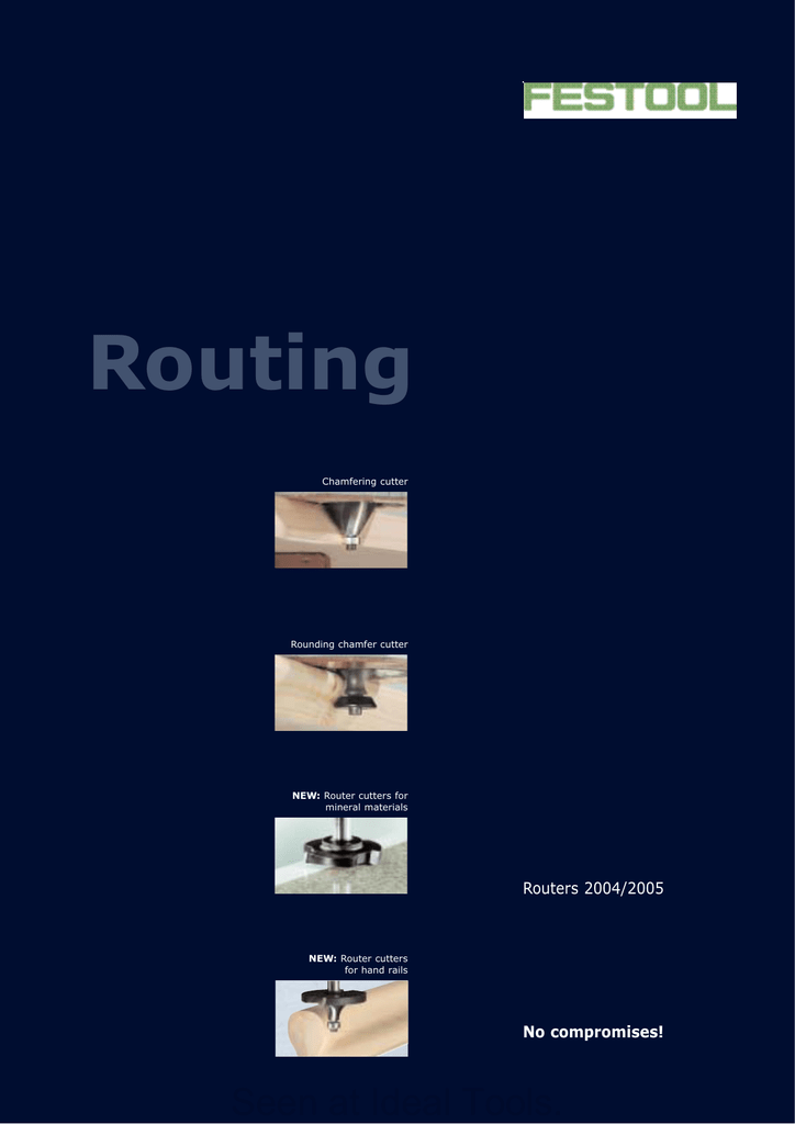 Festool ROUTER CUTTERS brochure | Manualzz