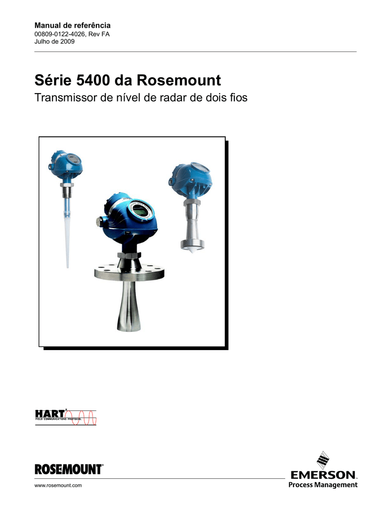 Série 5400 da Rosemount Manual de referência 00809-0122-4026, Rev FA