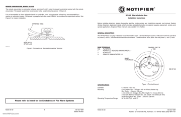 NEW Notifier B710LP Plug-in Detector Base 