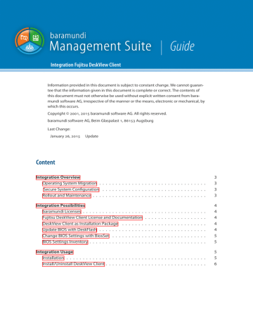 Fujitsu DeskView Client Integration Guide | Manualzz